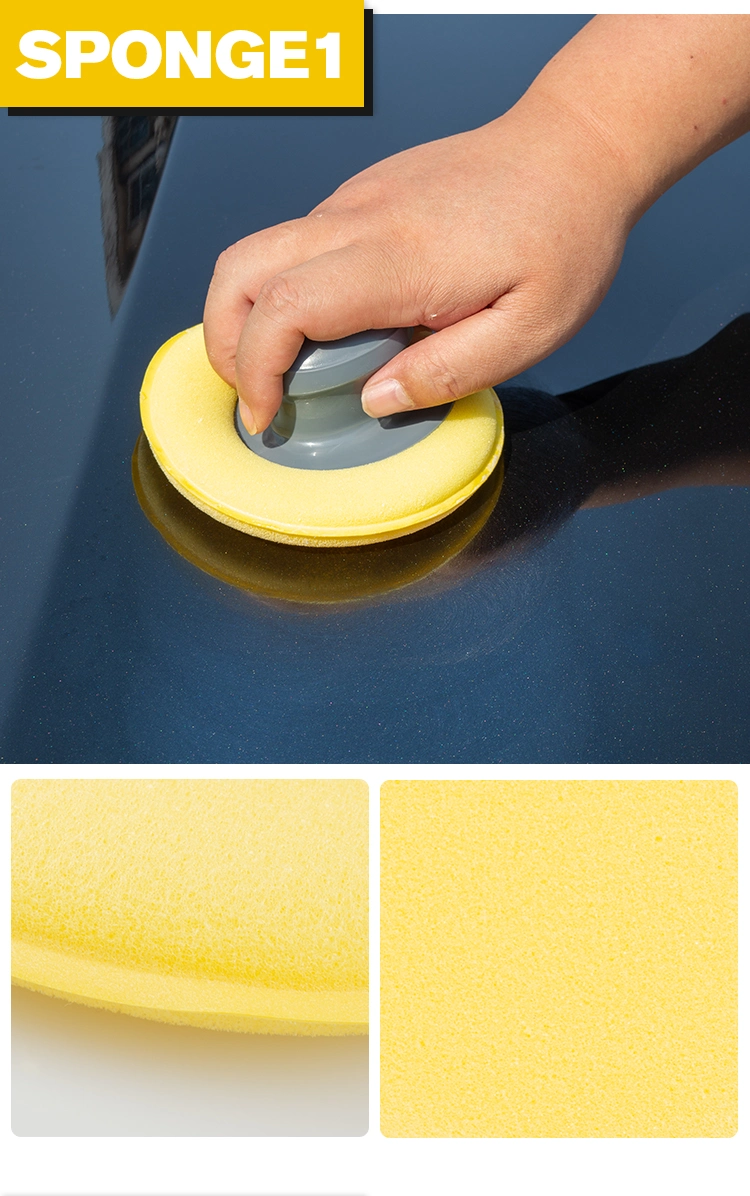 High Quality Microfiber Car Wash Towel Polishing Applicator Pad Cleaning Sponge for Car Wash